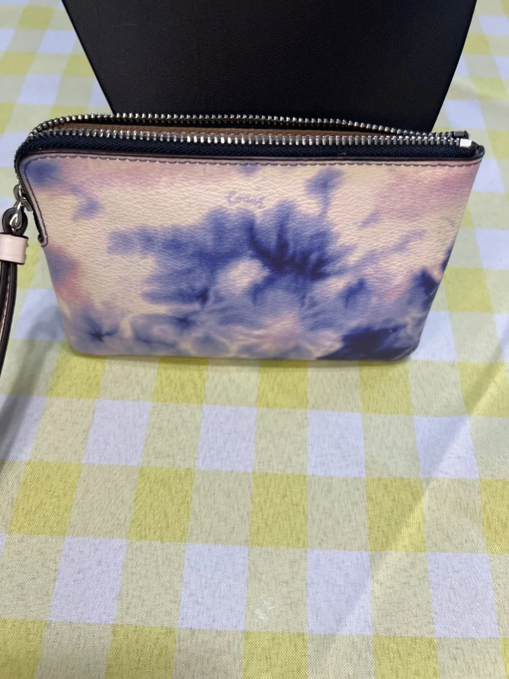 Coach Corner Zip Wristlet Tie-Dye Print
